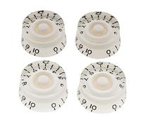 Musiclily Pro Imperial Inch Size Bouton de Potentiomètre Speed Knobs pour USA Les Paul Style Guitare électrique, Blanc (Lot de 4)