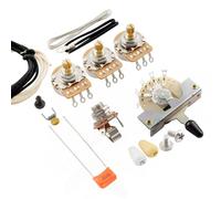 Musiclily Pro Kit Câblage électronique Circuit pour Guitare électrique Style ST American SSS avec Sélecteur 5 Positions et Potentiomètres 3A, Pris Nickel
