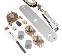 Musiclily Pro Kit Câblage électronique Circuit pour Guitare électrique Style Tele American avec Sélecteur 3 Positions et Potentiomètres 2A, Chrome
