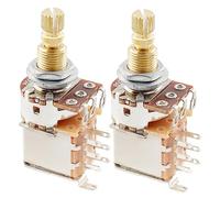 Musiclily Pro Laiton Full Métrique B500K Potentiomètres Push/Push Linéaire Axe Cannelé pour Guitare électrique et Basse (Lot de 2)
