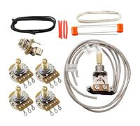 Musiclily Pro LP STD Vintage 50s et Moderne 60s Kit de Câblage Complet Toggle Switch 3 Positions 500K Potentiomètres avec Jack pour Guitare électrique type Epiphone LP