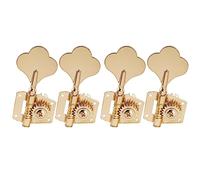 Musiclily Pro Mécanique Basse 4-en-ligne pour Fender Precision Bass et Jazz Bass, Doré Bouton type éléphant