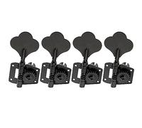 Musiclily Pro Mécanique Basse 4-en-ligne pour Fender Precision Bass et Jazz Bass, Noir Bouton type éléphant