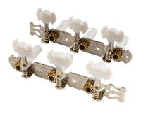 Musiclily Pro Mécaniques 3x3 Style Lyra pour Guitare Classique, Nickel Deux Plaques
