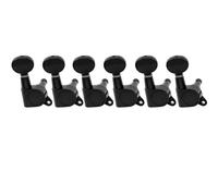 Musiclily Pro Mécaniques 6-en-ligne Scellées Bouton Forme ovale Côté Droite pour Fender Stratocaster Telecaster Guitare Électrique Droite, Noir(lot de 6)