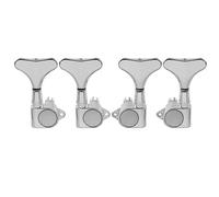 Musiclily Pro Mécaniques Basse Eco 2x2 Scellés pour Ibanez Style Basse Electrique, Chrome(lot de 4)