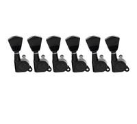 Musiclily Pro Mécaniques Guitare 6-en-ligne Scellés pour Guitare électrique Fender Strat Tele, Noir Boutons Tulip