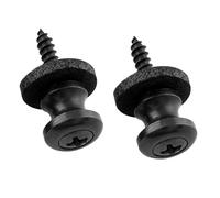 Musiclily Pro Métal Boutons de Sangle Attache Courroie Strap Buttons pour Petite Taille Ukulélé Guitare et Basse, Noir (Lot de 2)