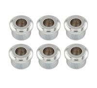 Musiclily Pro Métal Vintage/Moderne 6 mm à 10 mm Conversion Rondelles de Mécaniques Adaptateur Bushings, Chrome(Set de 6)