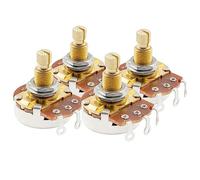 Musiclily Pro Métrique A500K Potentiomètres Audio Axe Cannelé Lot de 4 | Axe en Laiton,pour Guitare électrique et Basse