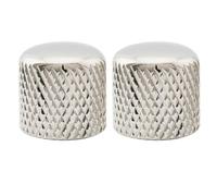 Musiclily Pro Métrique Acier Boutons Potentiomètre Dome Knobs pour Guitare électrique Import Fender Telecaster/Precision Bass, Nickel(Lot de 2)