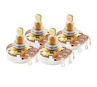 Musiclily Pro Métrique B500K Potentiomètres Linéaire Axe Cannelé Lot de 4 | Axe en Laiton,pour Guitare électrique et Basse