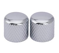 Musiclily Pro Métrique Boutons de Potentiomètre Dome Knobs Chrome Lot de 2 | Acier,pour Guitare électrique Import Fender Tele/Precision Bass
