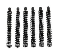 Musiclily Pro Métrique M3X40mm Vis Intonation de Pontet en Acier et Ressort Set pour Chevalet de Electrique Basse Importées, Noir (lot de 6)