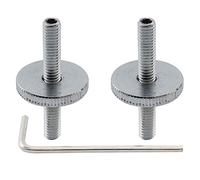 Musiclily Pro Métrique M4 Inserts et Roues Chevalet ABR-1 Tune-o-matic pour Guitare électrique type Epiphone Les Paul, Chrome(Set de 2)