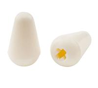 Musiclily Pro Métrique Strat Embouts Boutons Sélecteur 5 Position pour Import Strat Guitare, Aged White(Set de 2)