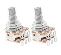 Musiclily Pro MN500K Mini Potentiomètre Concentrique Double Métrique Lot 2 | Split Shaft,Filetage en Aluminium, pour Guitare électrique Basse