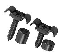 Musiclily Pro Papillon Style Vintage Guide Cordes en Acier String Retainers Guides pour Guitare électrique, Noir (Lot de 2)