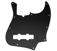 Musiclily Pro Pickguard 10 Trous Style Moderne pour Jazz Basse à 4 cordes, 1pli Noir Vernissé