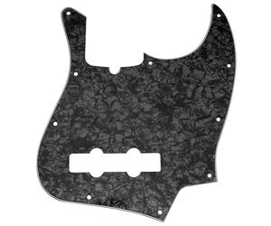 Musiclily Pro Pickguard 10 Trous Style Moderne pour Jazz Basse à 4 cordes, 4 plis Perle Noir