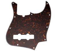 Musiclily Pro Pickguard 10 Trous Style Moderne pour Jazz Basse à 4 cordes, 4 plis Tortoise Brun Foncé