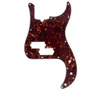 Musiclily Pro Pickguard 13 trous style moderne P Basse pour Precision Basse, 4 plis Tortoise Brun Foncé