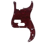 Musiclily Pro Pickguard 13 trous style moderne P Basse pour Precision Basse, 4 plis Tortoise Rouge
