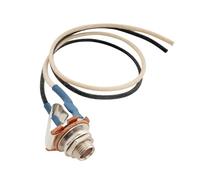 Musiclily Pro Pré-câblé Prise Jack Mono 6,35 mm pour Guitare électrique Basse, Nickel