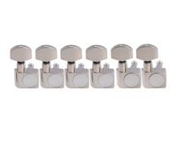 Musiclily Pro R18K-20 6 en Ligne 18:1 2-Pin Staggered Mécaniques Nickel | Scellée Tuners, avec Bouton Hexagonal,pour Guitare électrique Type Fender Strat Tele