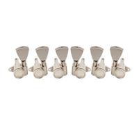 Musiclily Pro R18K 3R3L Mécaniques à Blocage 18:1 Ratio Locking Tuners avec Bouton Keystone pour Guitare Acoustique électrique, Nickel