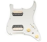 Musiclily Pro SE ST-HH-OMHA Pickguard Pré-câblé avec Micros Humbucker Alnico 5 Mini Toggle Switch pour Guitare électrique Style Strat, 3 plis Aged White