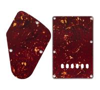 Musiclily Pro Set Plaque Arrière Tremolo et Plaque Cavité de Contrôle pour Guitare électrique Yamaha PAC112V HSS, 4 plis Vintage Tortoise