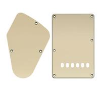 Musiclily Pro Set Plaque Arrière Tremolo et Plaque Cavité de Contrôle pour Guitare électrique Yamaha PAC112V HSS, 3 plis Crème