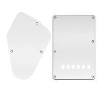 Musiclily Pro Set Plaque Arrière Tremolo et Plaque Cavité de Contrôle pour Guitare électrique Yamaha PAC112V HSS, 3 plis Blanc