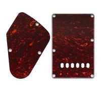 Musiclily Pro Set Plaque Arrière Tremolo et Plaque Cavité de Contrôle pour Guitare électrique Yamaha PAC112V HSS, 4 plis Red Tortoise