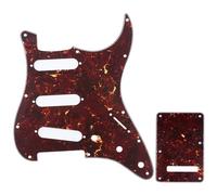Musiclily Pro Set SSS Pickguard et Plaque Arrière 4 Plis Tortoise Shell | pour Guitare électrique Fender aux US/Mexique Strat Standard Style Moderne
