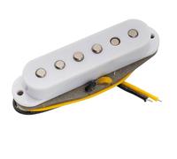 Musiclily Pro ST-FAT50S Staggered Alnico 5 Micro Single Coil Milieu Pickup pour Guitare électrique type Strat, Blanc