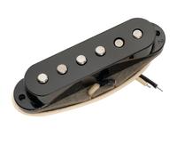 Musiclily Pro ST-TX Staggered Alnico 5 Micro Single Coil Chevalet Pickup pour Guitare électrique type Strat, Noir