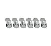 Musiclily Pro-Tuning Heads Set for Fender ST, Tele JELocking Tuning Pegs, Full Metal, 6-in-line, 2-pins Chrome