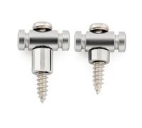 Musiclily Pro Type Baril Guides Cordes en Acier String Trees Retainers pour Guitare électrique, Chrome (Set of 2)