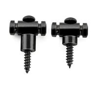 Musiclily Pro Type Baril Guides Cordes en Acier String Trees Retainers pour Guitare électrique, Noir (Set of 2)