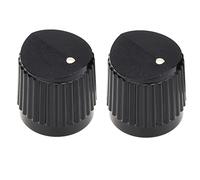 Musiclily Pro Universel Métrique Boutons Sommet Biseauté Knob Noir Lot de 2 | Plastique,pour Guitare ou Basse Steinberger Style