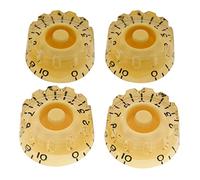 Musiclily Pro US Bouton de Potentiomètre Speed Knobs Cranté Crème Lot de 4
