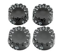 Musiclily Pro US Bouton de Potentiomètre Speed Knobs Cranté Noir Lot de 4