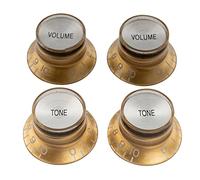 Musiclily Pro US Boutons Reflector Top Hat 2 Volume 2 Tone Knobs Doré