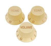Musiclily Pro US Boutons ST 1 Volume 2 Tone Knobs Crème Lot de 2T1V