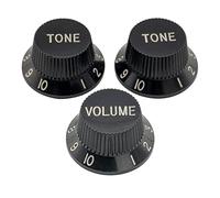 Musiclily Pro US Boutons ST 1 Volume 2 Tone Knobs Noir Lot de 2T1V