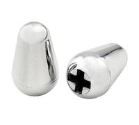 Musiclily Pro US Embouts Sélecteur Micro Switch 5 Positions Chrome Lot de 2 | Plastique, pour guitare électrique type USA Fender Strat Tele
