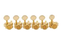 Musiclily Pro Vintage Style Hybride Mécaniques Guitare 6 en Ligne à Blocage Bouton Ovale pour Squier Classic Vibe Strat/Tele, Doré