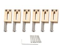 Musiclily Ultra 10,5mm Moderne Offset Pontets Laiton pour Guitare électrique style Strat/Tele, Couleur Originale (Lot de 6)